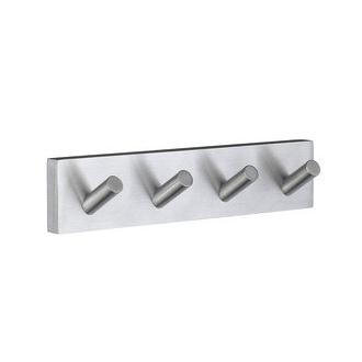 Smedbo RS359 7 in. 4 Hook Towel Hook in Brushed Chrome from the House Collection
